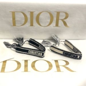 Christian Dior Bracelet Set: Black and white